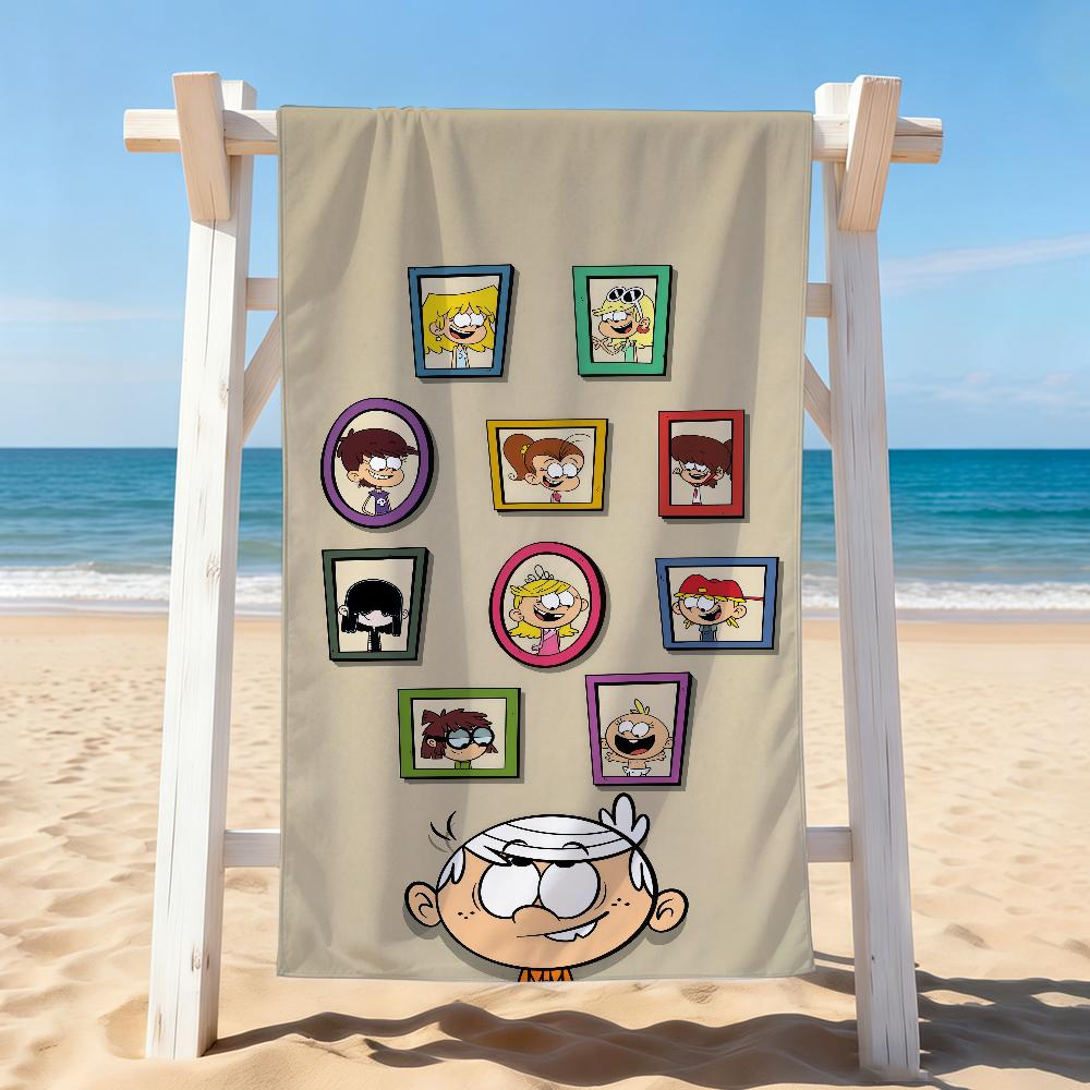 Cartoon The L-Loud H-House Towel Drying Bath Towel Applicable To Light Swimming Camping Yoga Beach Out