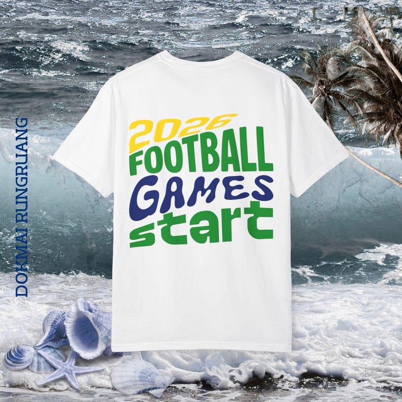 Brazil Flag Minimal front, 2026 Football Games T-Shirt | Soccer Brazil S