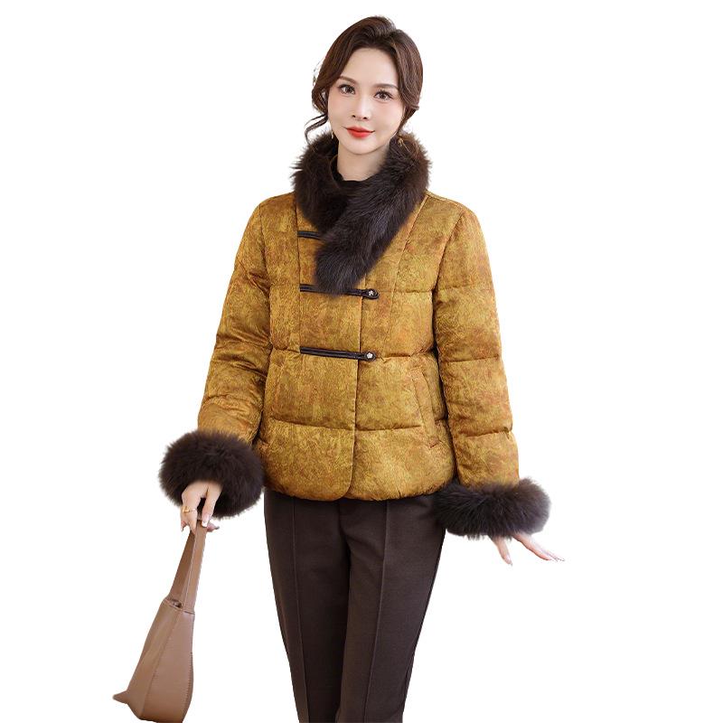 2025 Winter Warm Down Jacket for Middle-Aged & Elderly Women - Thick, Fashionable, Versatile Chinese Style