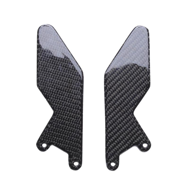 Universal Motorcycle Carbon Fiber Foot Peg Plate Rearset Heel Guard Accessories for Streetfighter 848 1098
