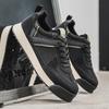 Men Spring 2025 New Trendy Versatile Sports and Leisure Board Shoes Men Non Slip Thick Soled Black Sneakers Comfort Casual Shoes