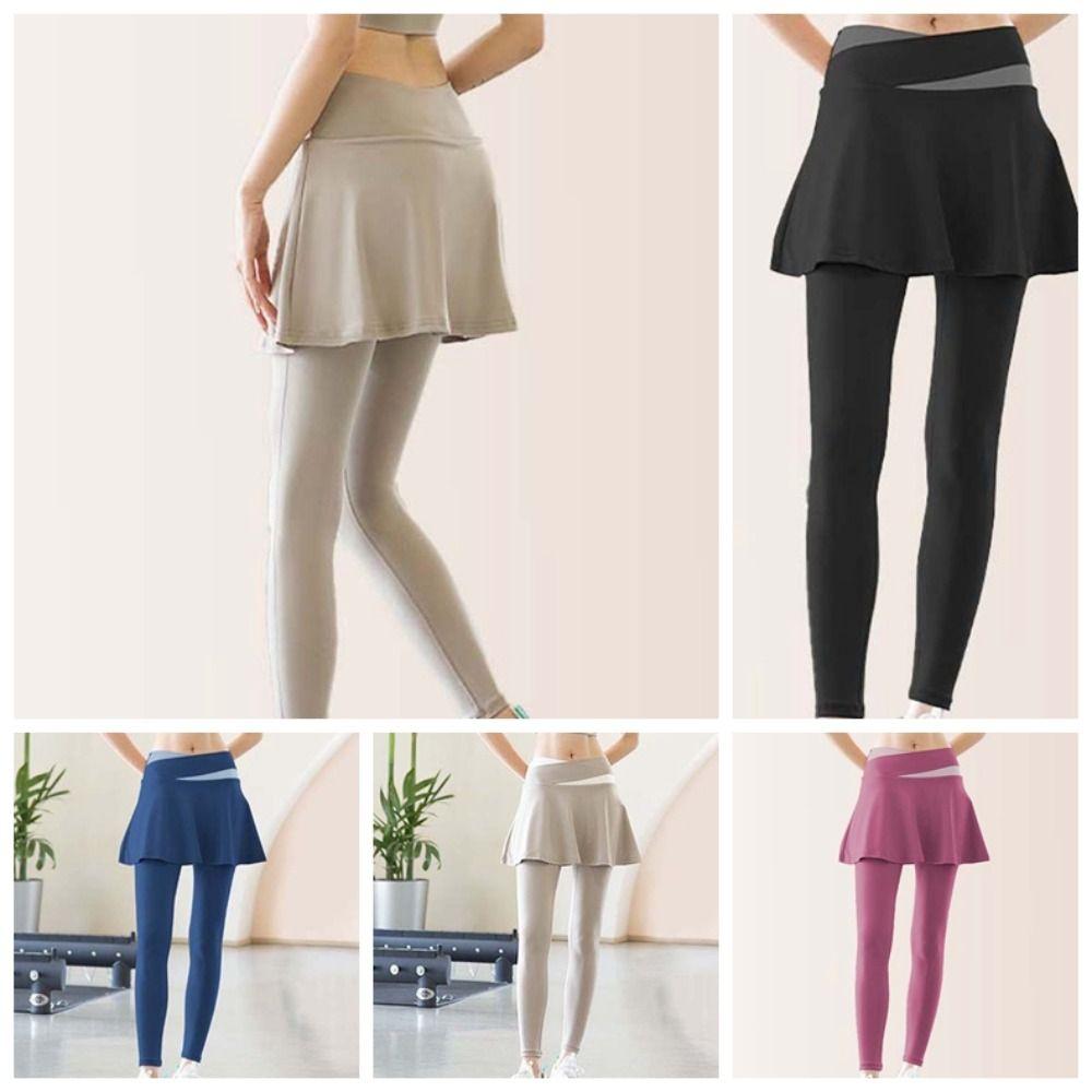 High Waist Elastic Pants Skirt Tight Sports Yoga Pants Sculpting Leggings Fitness Leggings Pilates