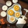 Mid Autumn Festival Round Mooncake Mold DIY 50g Hand Press Mold Fondant Cake Decoration Tools Sakura Pattern Stamps