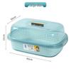 Wutuo Large Blue Draining Dish Rack and Storage Box