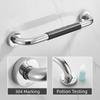 Shower Handle for Seniors, Bathroom Safety Grab Bar, 2 Piece 13.77 Inch Stainless Steel Non-Slip Shower Safety Grab Bar with Silicone Handle