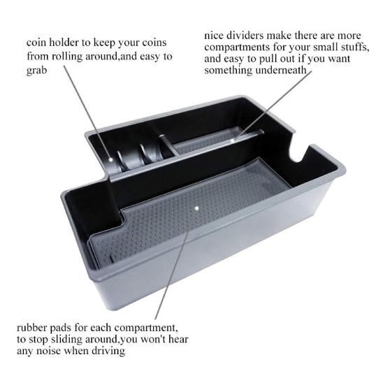 Armrest Storage Box Anti-skid Matched ABS Matte Storage Glove for Mitsubishi Outlander Sport ASX RVR 2010+