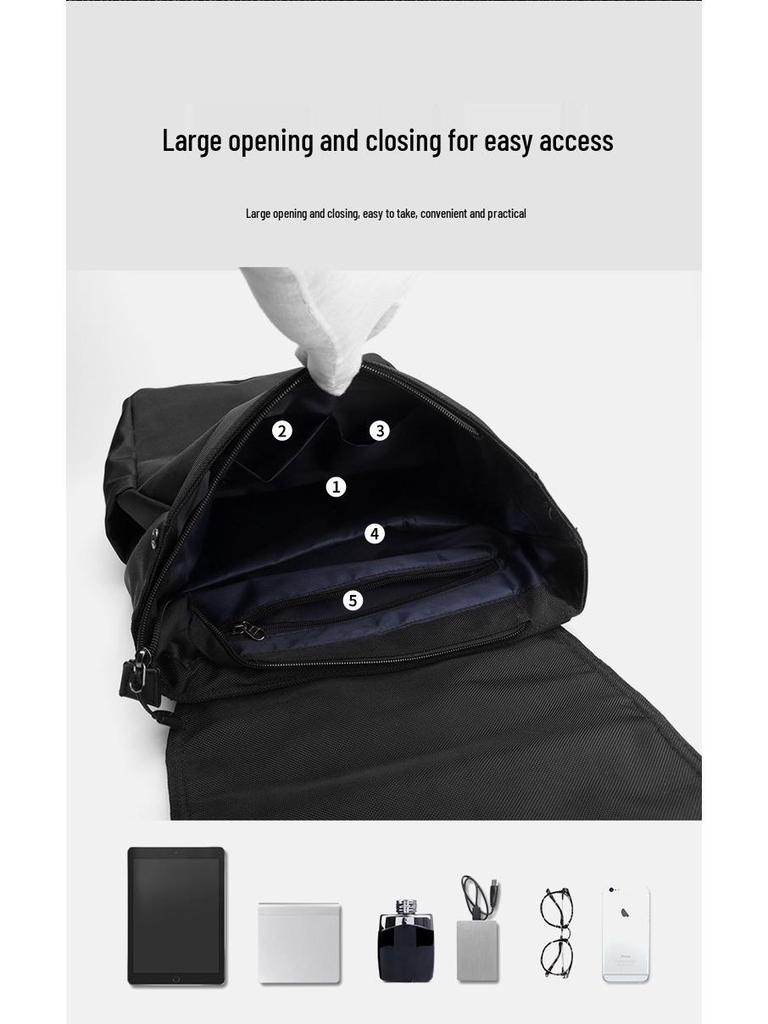 Men's Large Capacity Nylon Travel Backpack - Versatile for Outdoor, Sports, and School