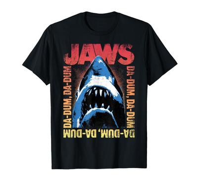 Jaws Da Dum Poster T-Shirt Herren Damen T-Shirts Oberteil