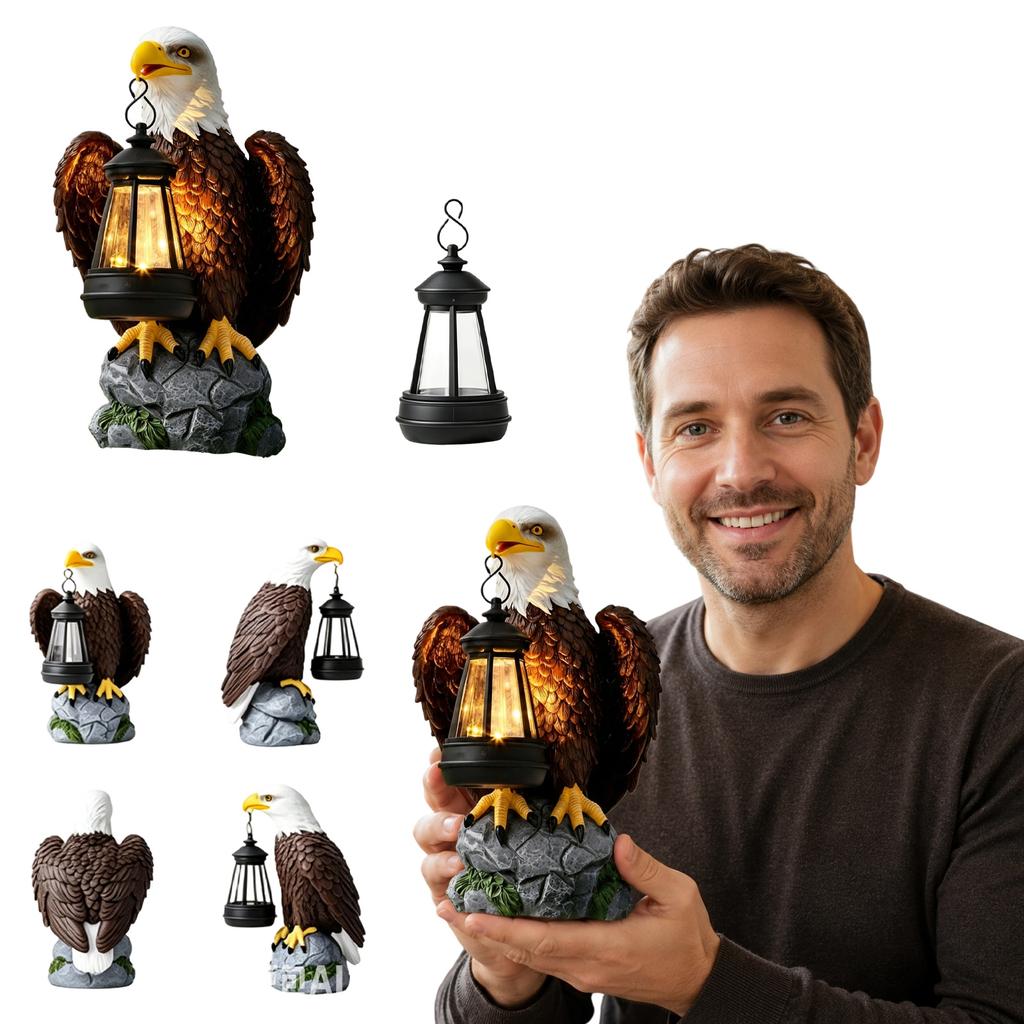 Statue with Light for Outdoor Garden Decor and Patio Display