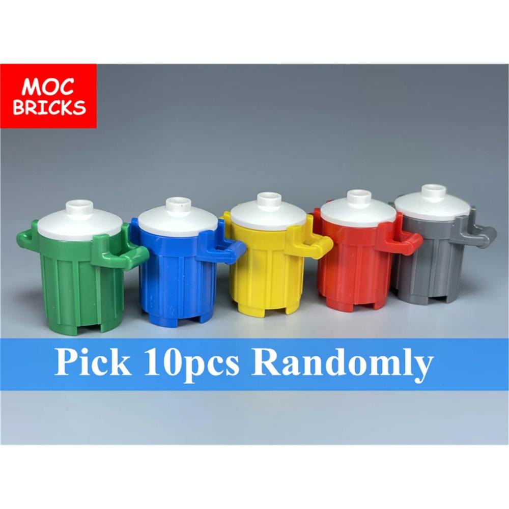 MOC Bricks Bike Notebook Camera Dollar Luggage Trash Bottle City Accessories View DIY Educational Building Blocks Friends Gifts