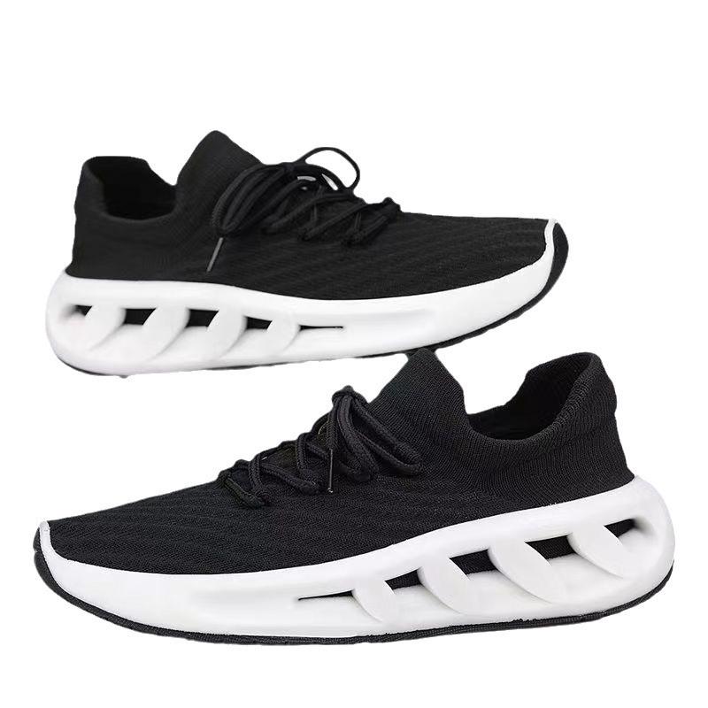 Men's Lightweight Athletic Running Walking Gym Shoes Casual Fashion Sneakers Tennis Walking Sneakers Knitted Mesh Breathable Sport Shoes for Male