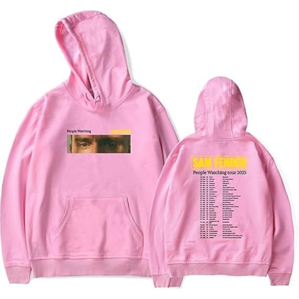 Sudadera con Capucha de Manga Larga Sam Fender People Watching Tour para Fans Sudaderas de Comodidad Casual