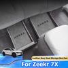 Pour Geely Zeekr 7X Tapis de Protection en Cuir pour Boîte de Rangement de Siège Arrière Tapis Antidérapant Housse de Boîte sous Siège Accessoires d'Intérieur Modifiés