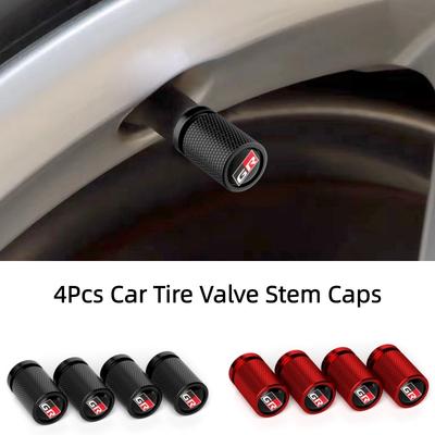 DXFCDB1 4 Pcs Car Tire Valve Stem Caps Dustproof Waterproof for GR Racing Yaris 86 Corolla Hilux Supra C-HR Exterior Accessories