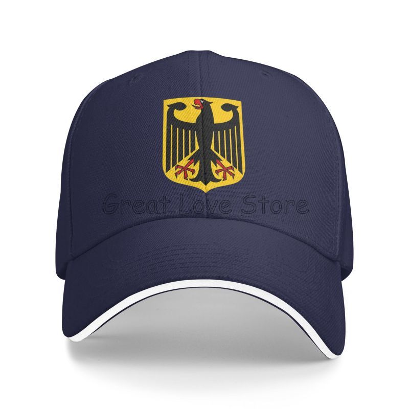 

German Coat of Arms Empire Flag Baseball Cap Men Women Adjustable Snapback Caps Summer Sun Protection Hat Trucker Hat Adjustable темно-синий