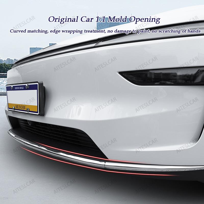 AITESLCAR For Tesla Model Y Lauch/Juniper 2025 2026 Bumper Rearview Mirror Anti-collision Strips Trim Anti-scratch Sticker Cover