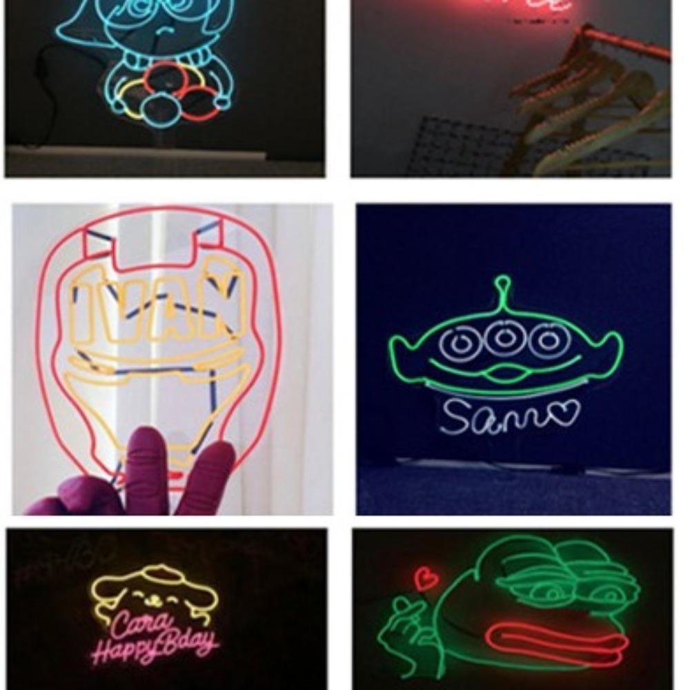 Cold LIght 2M LED Neon Glow Flexible Croppable EL Wire Light String Waterproof Luminous Cable Outdoor Indoor Decor