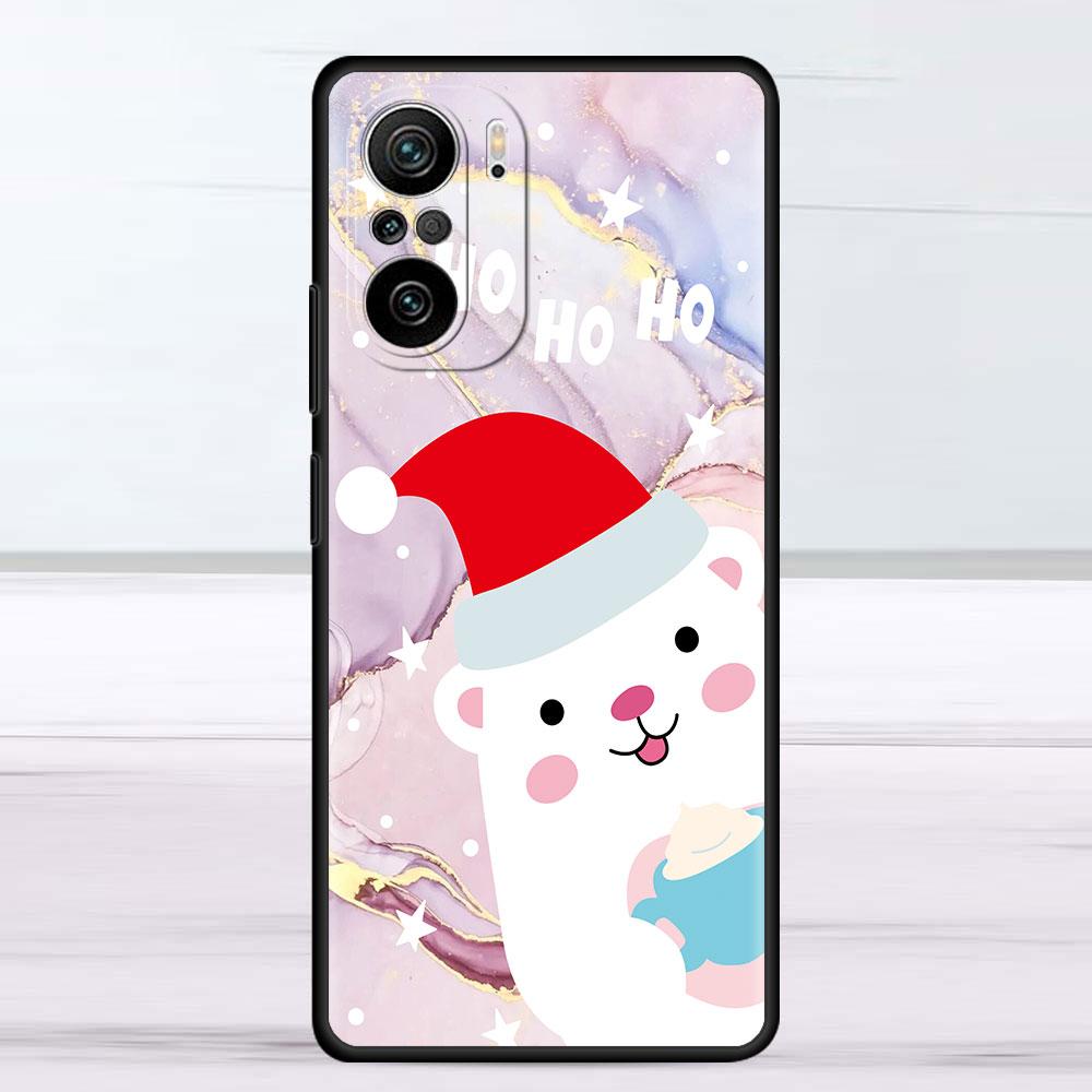 Marble Cute Santa Snowman Case For Xiaomi Redmi Note 11 10 9 Pro K40 10S 9S 9A 9C Phone Cover 9T 8 8T 7 11T Silicone Shell