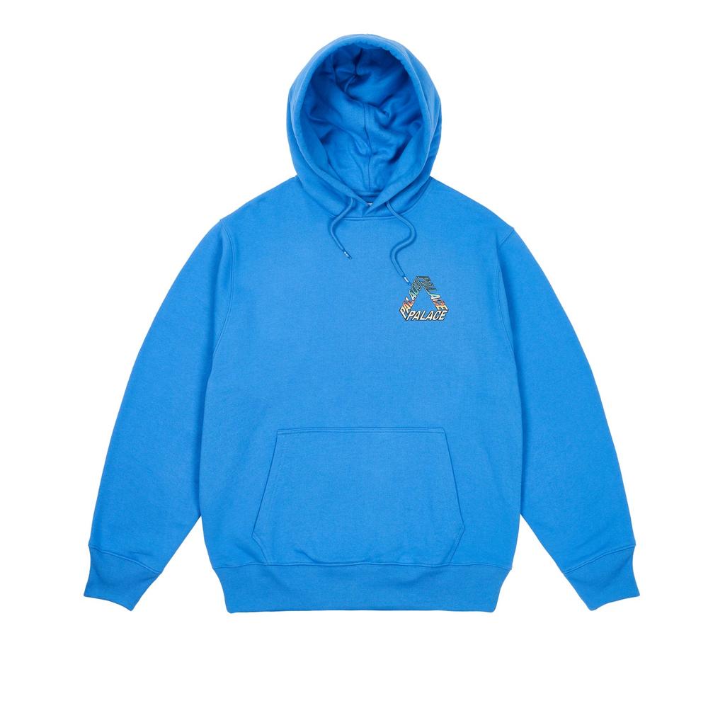 Palace Ss24 Chrome P3 Hooded Sweatshirt With Logo Print Unisex Hoodies Blue P26CS105