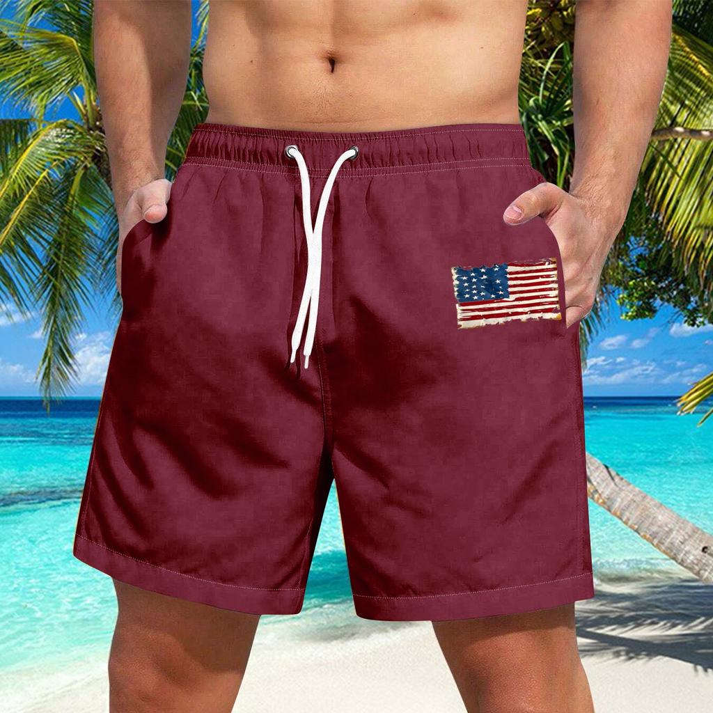 Men's Hawaiian Lace-up Shorts Casual Pants