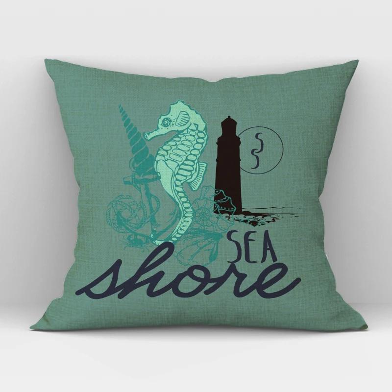 Navigation Anchor Ship Throw Pillows Cover Bedding Camping Hotel Office Pillowcase Ocean Cushion Cover for Home Decor