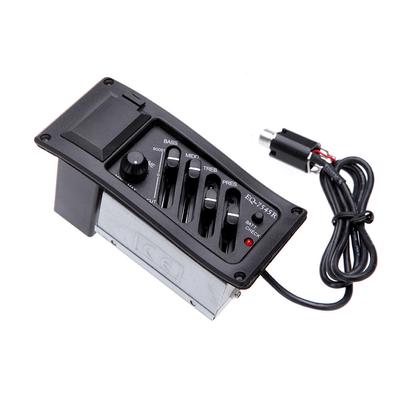 Égaliseur EQ 4 bandes, micro piézo EQ-7545R, pré-ampli pour guitare acoustique, préampli, accordeur