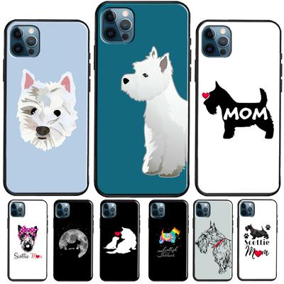 Westie Scottie Scottish Terrier Case For iPhone 12 13 Pro Max Mini 7 8 Plus SE 2020 Cover For iPhone 11 Pro Max XS XR X