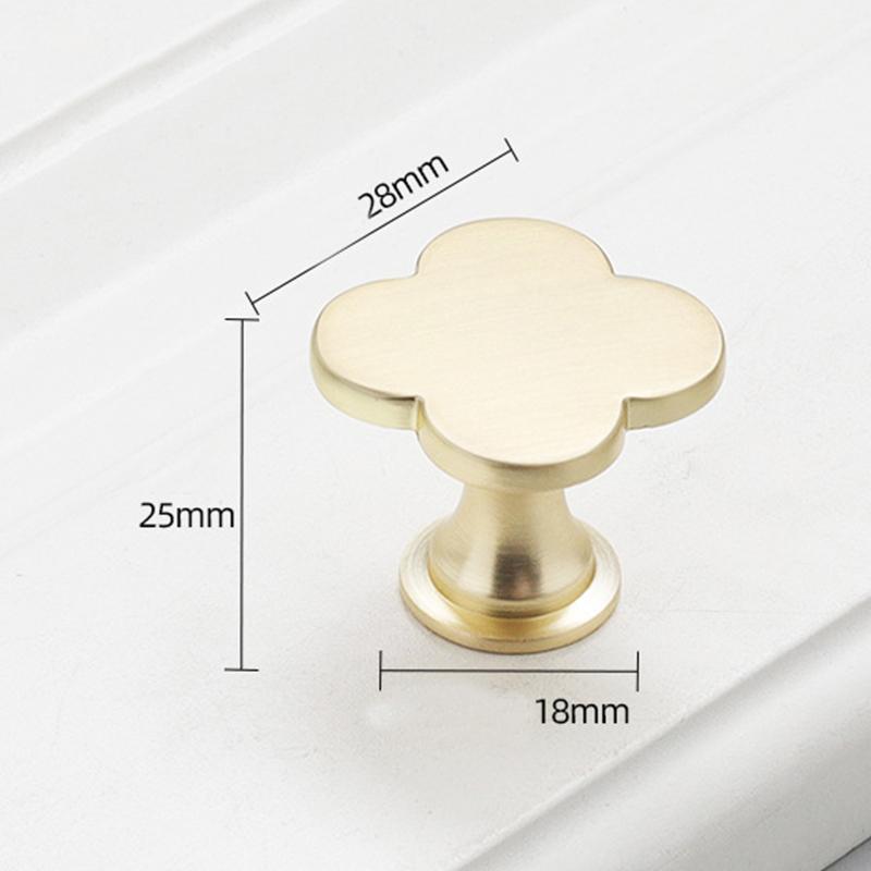 1 Stück vierblättriges Kleeblatt Farbe Einzellochgriff Nordische Luxus einfache Schranktür goldener Griff Zinklegierung