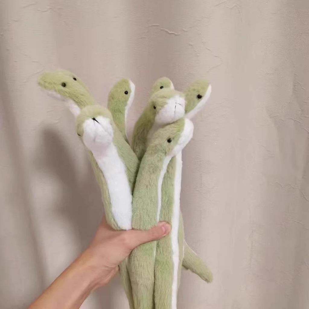 Green Snake Plush Toy - Year of the Snake Mascot & Living Room Ornament