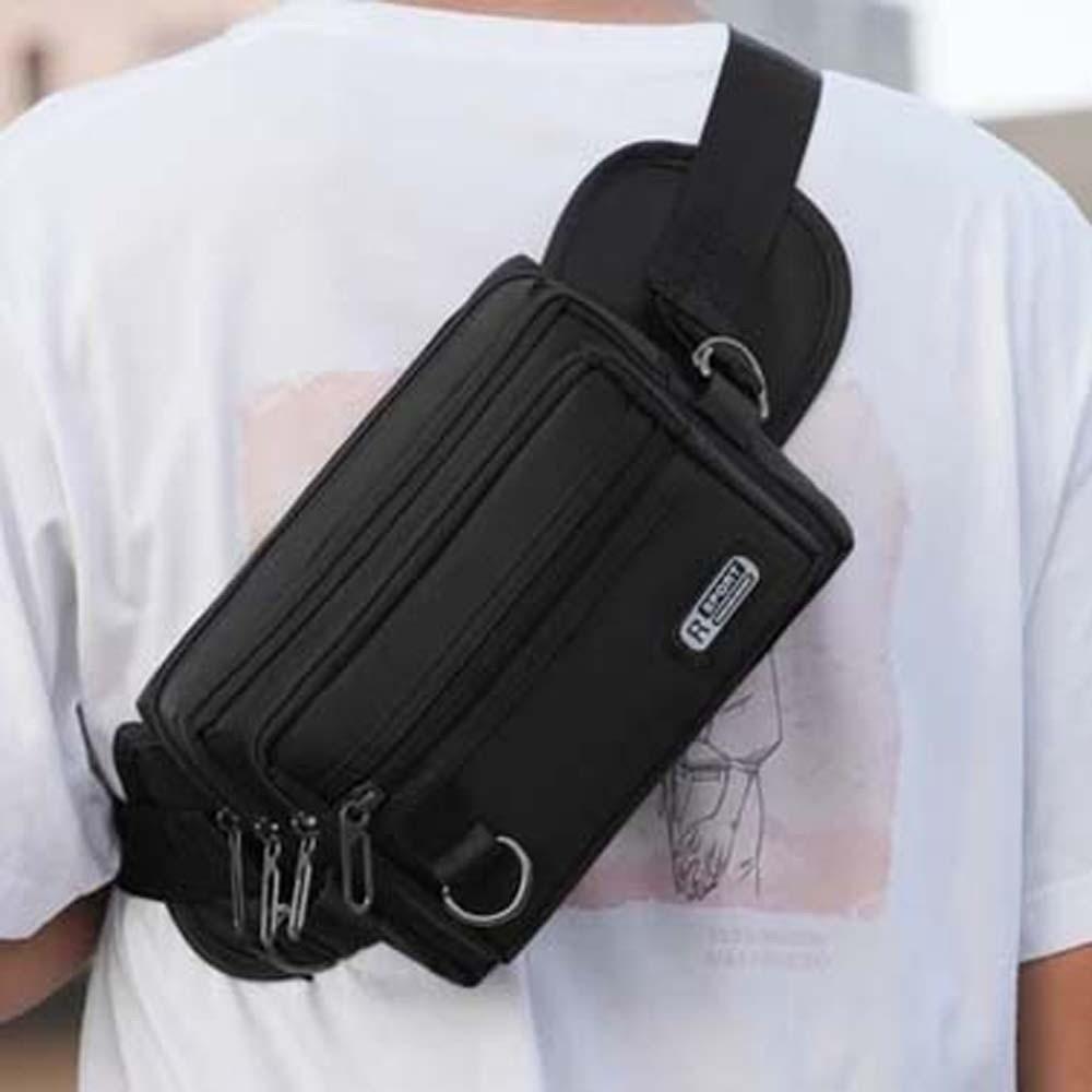 Lightweight Men Waist Bag Large Capacity Fanny Pack Japanese Fashion Men Chest Bag  Fitness
