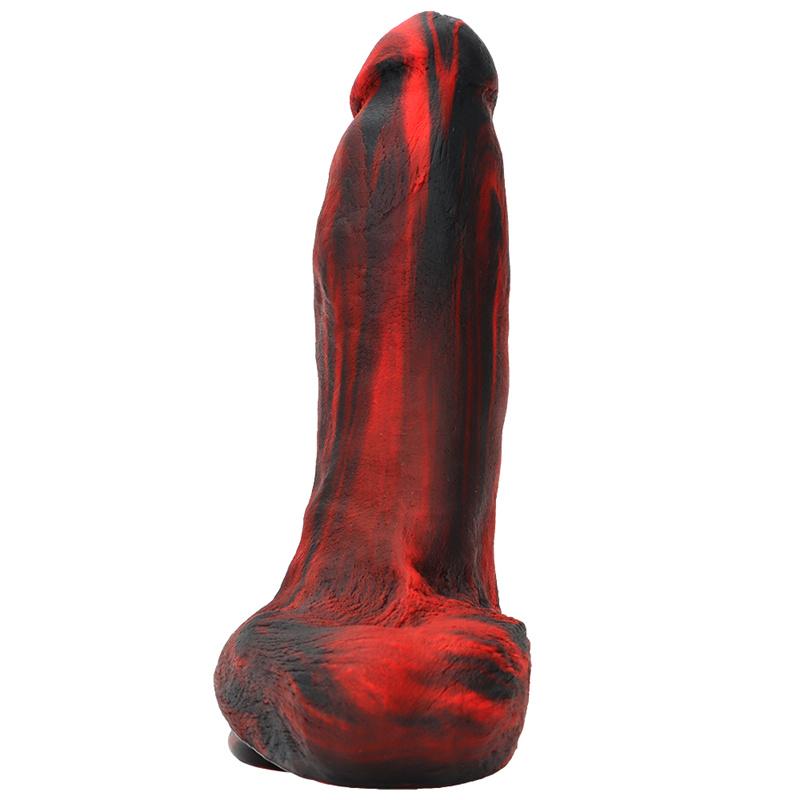 Mixed Color Liquid Silicone Simulation Large Phallus Dildo Female Masturbator Rear Court Anal Plug Expansion Anal Phallus