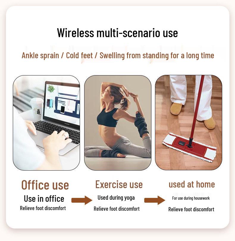 Heated Foot & Ankle Massage Sleeve - Warm Cuff & Joint Protector