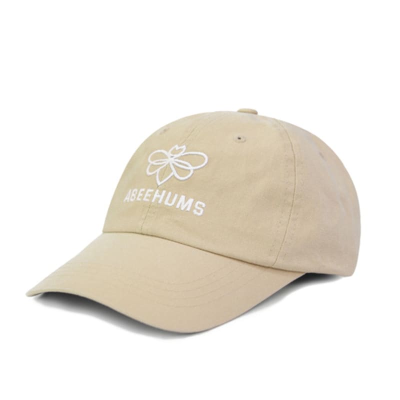 

ABEEHUMS Basic Signature Logo Ball Cap ABH356-001 BEIGE single type