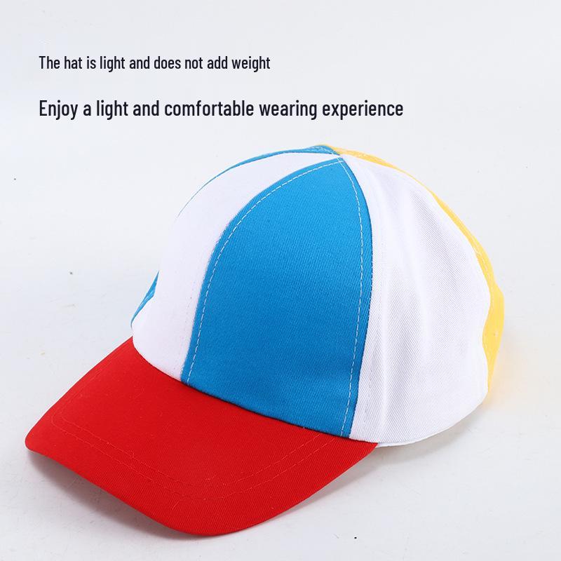 Detachable Color-block Bamboo Dragonfly Baseball Cap with Deep Crown for Parent-child Outings