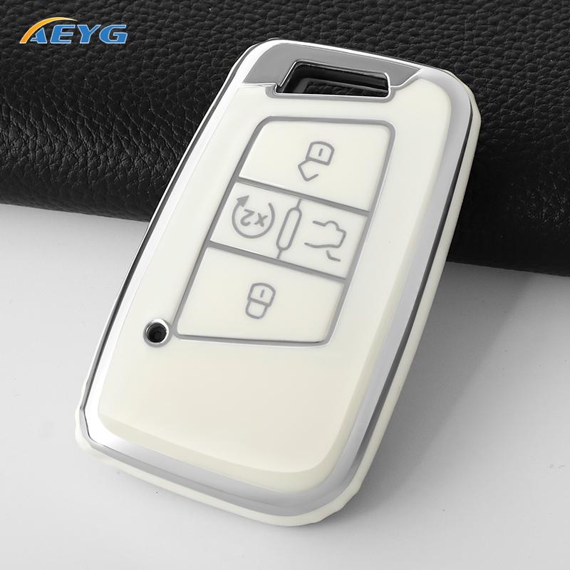 Car Key Case Cover Shell Fob For Vw Volkswagen Magotan Passat B8 Golf Seat Skoda Superb A7 Kodiaq Key Chain Accessories