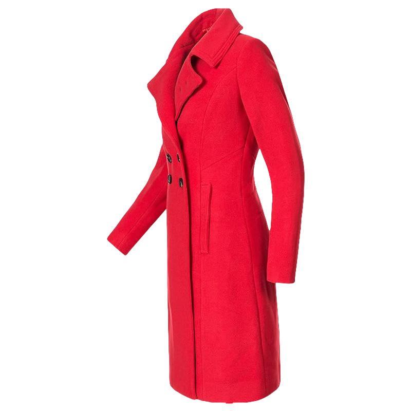 Autumn and Winter Japanese and Korean Long Woolen Women's Casual Coat Double Breasted