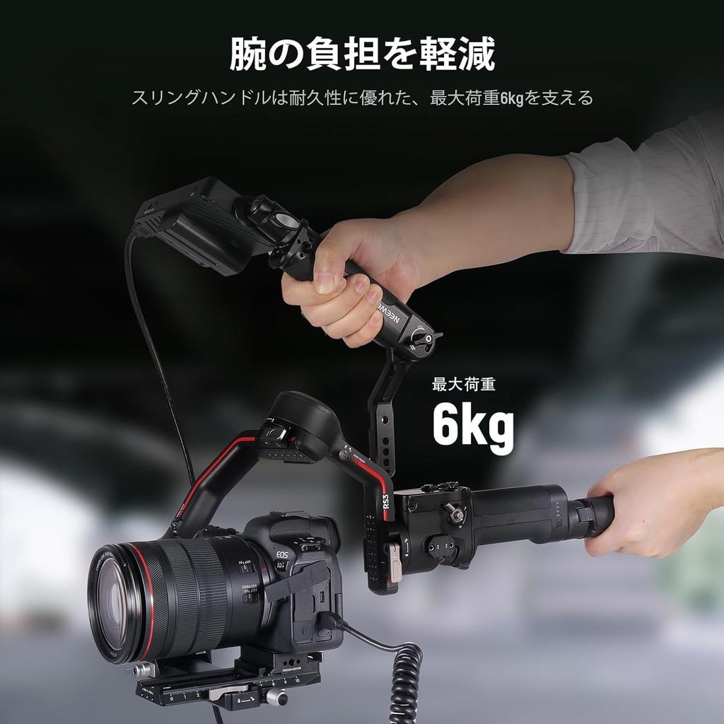 NEEWER Sling Handle Grip for RS4 RS3 Gimbal Adjustable with NATO Rail Compatible with RS4 RS4 Pro RS3 RS3 Pro RS3 Mini RS2 RSC2 Stabilizer for Low