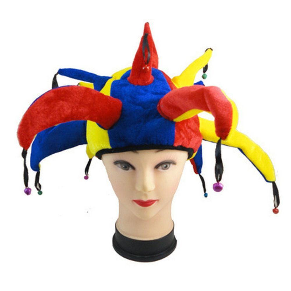 Multicolor Party Costume Hat Dress Up Funny Clown Hat Carnival Clown Hat  Halloween