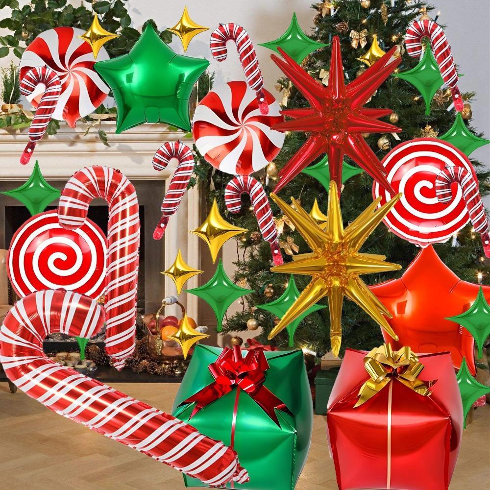 28/40Pcs Christmas Decoration Inflatable Balloons Xmas Party Ornaments  Home New Year Party Supply
