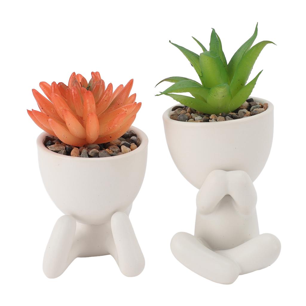 Fake  Flower Pot Human Shaped Decorative Fake  Flower Pot Decor  Innovative Exquisite for