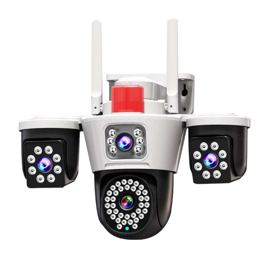 Tri-lens Wireless Night Vision Panoramic Outdoor HD Surveillance Camera