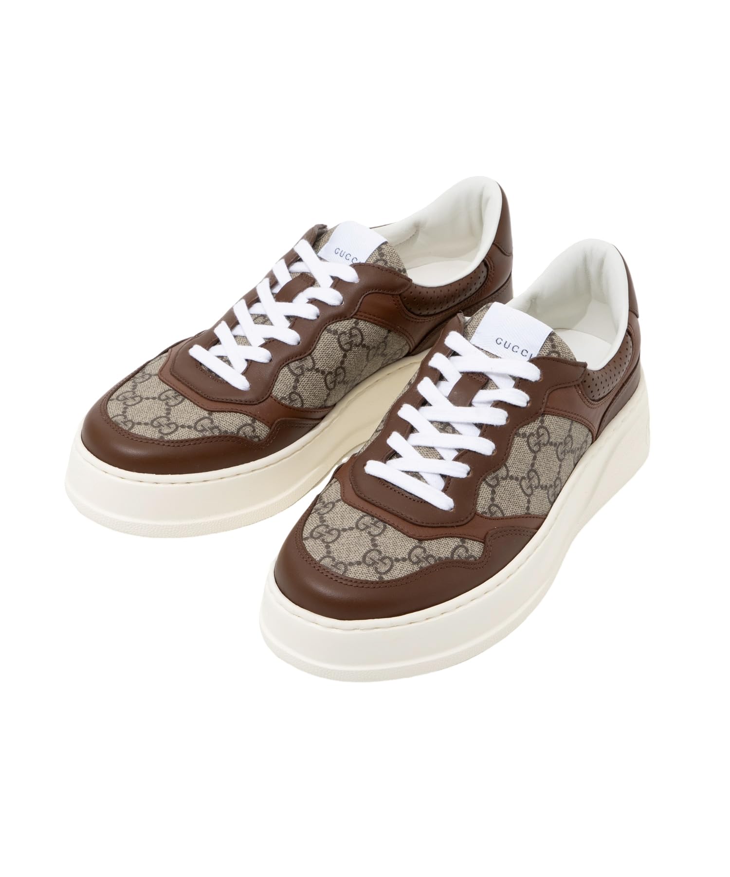 

Gucci GG Supreme Size 669582 UPGA0 Men s Sneakers, Beige/Ebony, 25.0 cm, [Used]