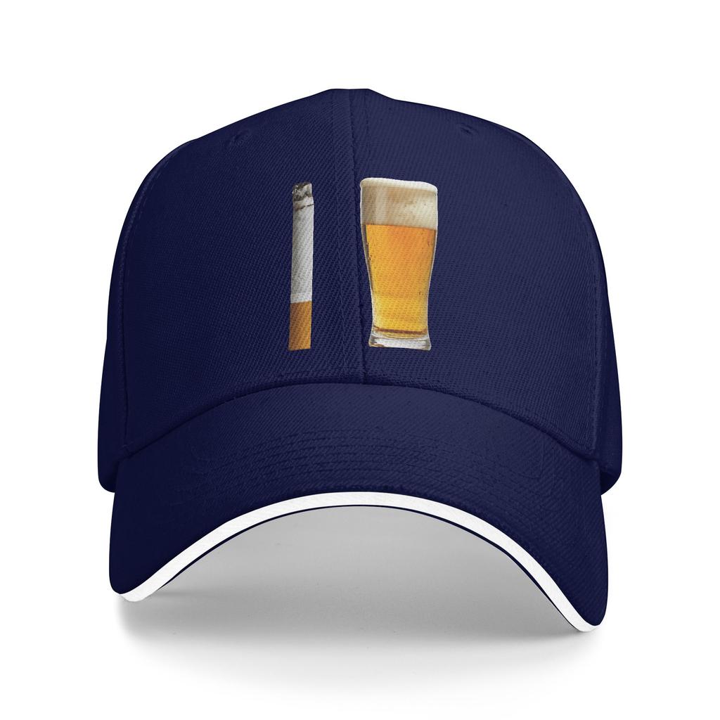 Spring Funny Beer Cigarette Baseball Cap  Outdoor Sports Casual Design Sun Trucker Hat UnisexTeens Sunscreen Snapback Cap