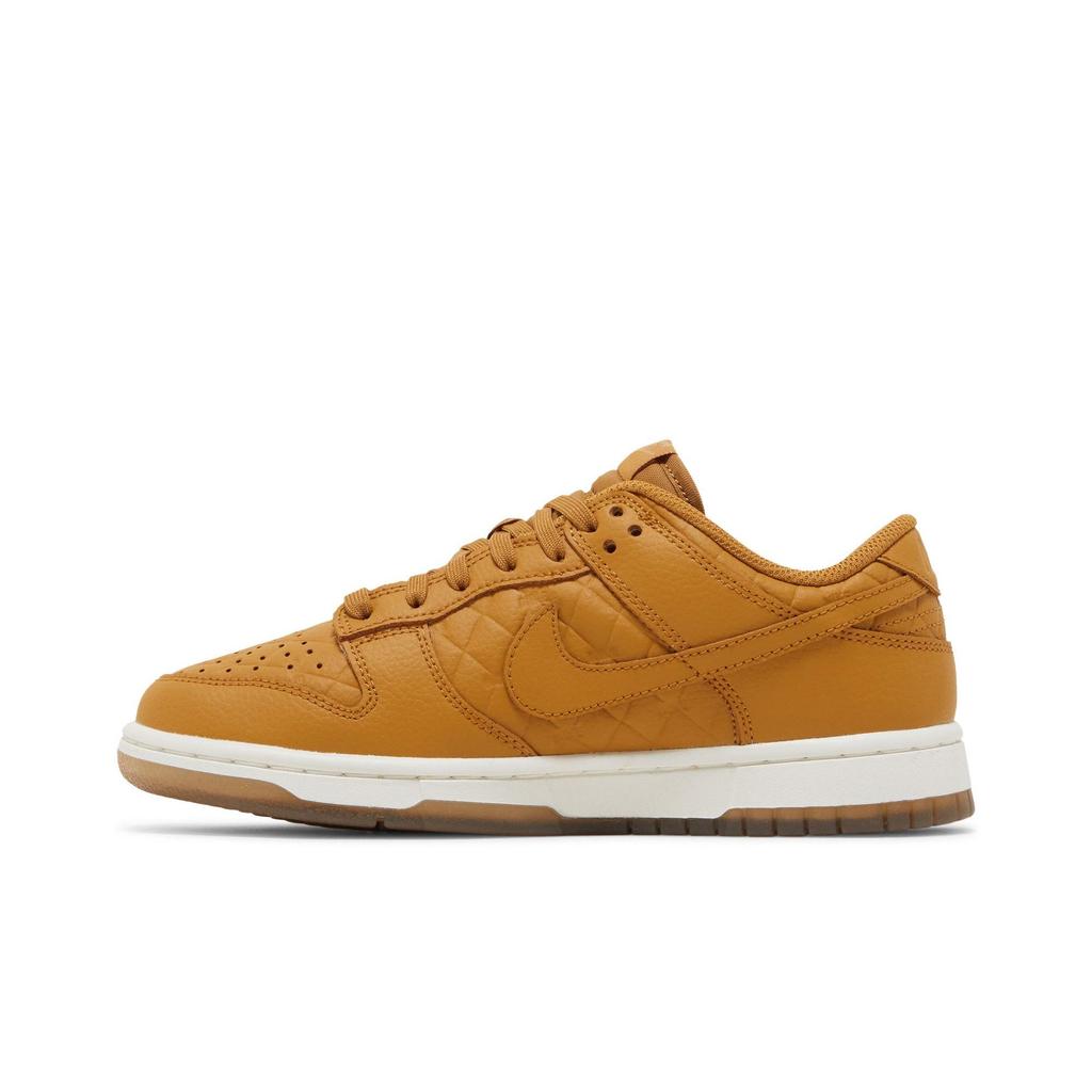 Nike Womens Dunk Low 'Quilted Wheat' (women's Sizes) Wheat / Wheat / Sail / Black Skateboard Shoes DX3374 700