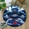 1pc D-Death Note  Carpet, Round Rug, Comfortable, Suitable for Entryways, Living Rooms, Office, And Bedrooms, Christmas Decoration