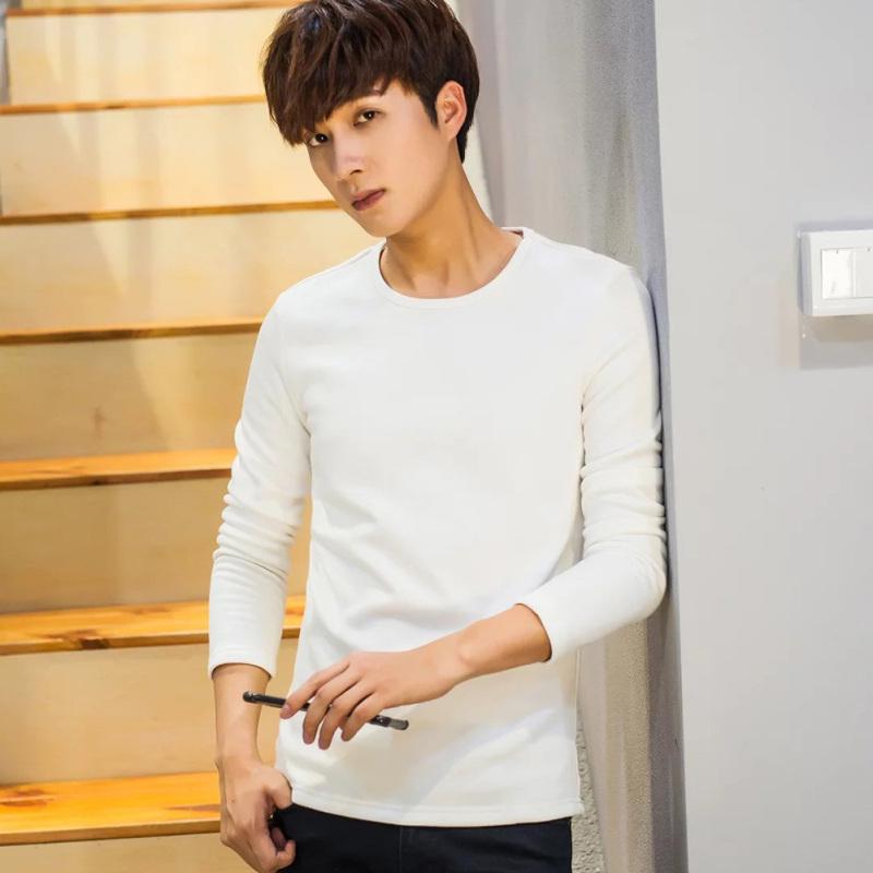 Buy FM Men Simple Round Neck T-shirt 