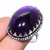 Sage Amethyst Handmade 925 Sterling Silver Jewelry Ring Size 7 a6u35