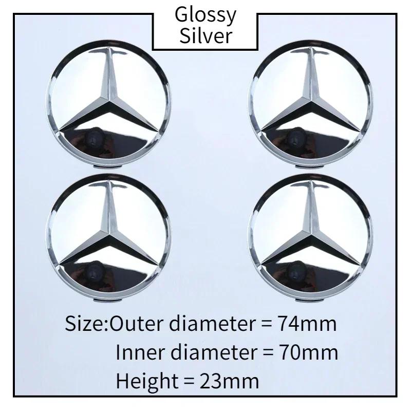 

Car Sticker For Mercedes Benz W166 W212 W213 W246 W176 C260 C200 C300 C180 C63 W167 4Pieces Hub Accessories74mm ABS Car Wheel Ce