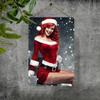 Christmas Pin-Up Girls Metal Sign, Office Gift Wall Decor 20x30cm