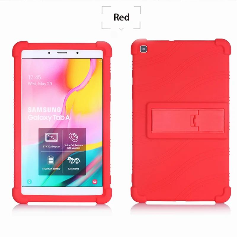 Case For Samsung Galaxy Tab A 8.0 2019 SM-T295 SM-T290 Tablet Safe Shockproof Silicone Stand Cover